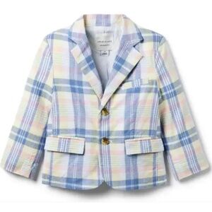 Janie‎ and Jack The Plaid Blazer Jacket I  Easter Boys Blue Pink Preppy